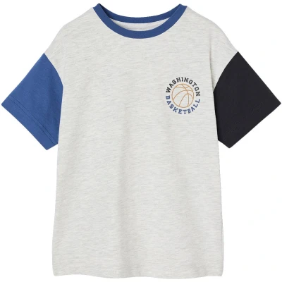 Afbeelding van Vertbaudet T shirt met contrasterende korte mouwen voor jongens