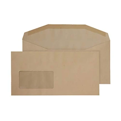 Afbeelding van Purely Everyday enveloppen, DL, 121 x 235 mm enveloppen venster, natklevend, 90 g/m 2, Manila, 1000 stuks