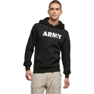 Afbeelding van Brandit Hoodie Army Trui met capuchon zwart L Katoen Basics