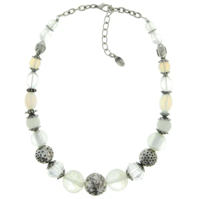 Afbeelding van Behave Ketting met verschillende kralen Trendy sieraden Nikkelvrij 44 cm + 5 verlengketting