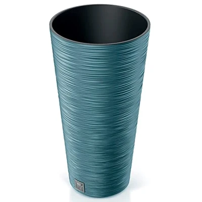 Afbeelding van PROSPERPLAST Bloempot in Scandinavisch blauw, met tank, Furu collectie, 30 x 57,5 cm, inhoud 15 l,scandinavisch blauw