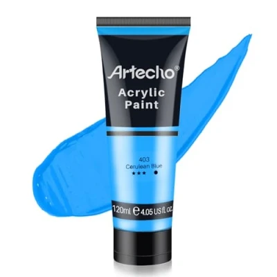 Afbeelding van Artecho professionele acrylverf, Hemelsblauw (120 ml/4 oz) buizen, kunst ambachtelijke verven voor canvasschilderen, steen, hout, stof, kunstbenodigdheden kunstenaars