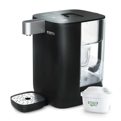 Afbeelding van Brita Cube Heet en Koudwaterdispenser Zwart (4L) Instelbare Temperatuur Volume UV C Technologie voor Bacterievrij Water Inclusief 1 MAXTRA PRO Kalk Expert waterfilter