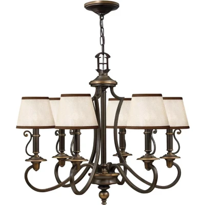 Afbeelding van Hinkley LED Kroonluchter 6X E14 Max 40W Dimbaar Olde Bronze