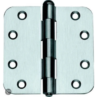 Afbeelding van BSW Scharnier afgerond 89x89mm gegalvaniseerd RVS pen staal verzinkt