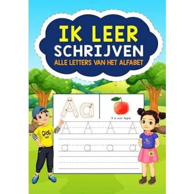 Afbeelding van Ik Leer Schrijven Alle Letters van het Alfabet: Leren Schrijven: Schrijfletters Oefenen met Leuke Oefeningen