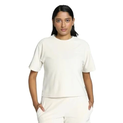 Afbeelding van Puma Tshirt basic, Dames, Maat: Large, Alpine snow