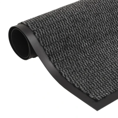 Afbeelding van Droogloopmatten 2 st rechthoekig getuft 60x90 cm antraciet