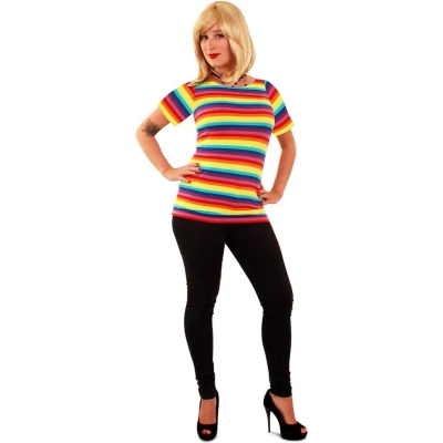 Afbeelding van T shirt regenboog Maat XS/S