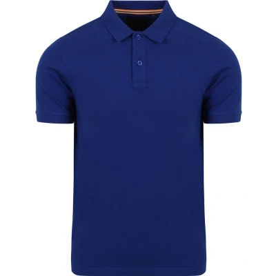 Afbeelding van Suitable Cas Polo Royal Blauw maat M heren met Modern fit Pasvorm Duurzaam Herenkleding Poloshirt