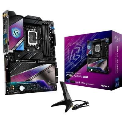 Afbeelding van ASRock Phantom Gaming Z890 Nova WiFi Moederbord Socket Intel 1851 Vormfactor ATX chipset Intel®