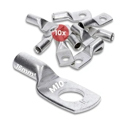 Afbeelding van 10 stuks Kalitec HR16 standaard buiskabelschoenen 16 mm² M10 I zonder kijkgat Made in Germany
