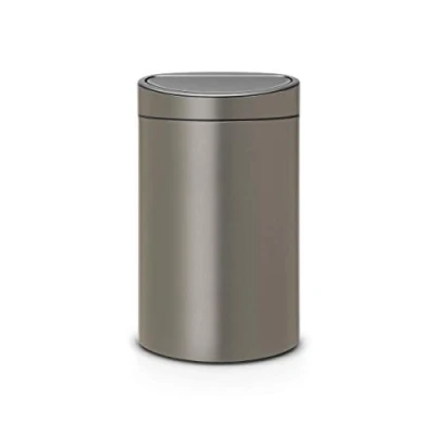Afbeelding van Brabantia Touch Bin afvalemmer 10 + 23 liter met 2 kunststof binnenemmers Platinum