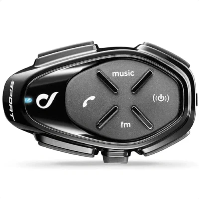 Afbeelding van INTERPHONE SPORT Enkel Bluetooth helmintercom voor motorfietscommunicatie, tot 4 motorrijders, afstand 1 km, autonomie 20 uur, MP3, GPS, waterdicht, universeel.