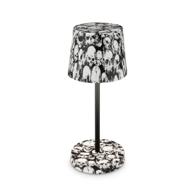 Afbeelding van Briloner Boja Snoerloze LED bureaulamp IP44 7423043 Dimbaar Touch Snoerloos Spatwaterdicht Ø10.5 x 26 cm Schedelpatroon