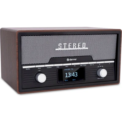 Afbeelding van Denver DAB Radio CD Speler Retro Bluetooth DAB+/ FM MDA525 Darkwood