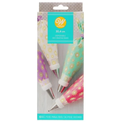 Afbeelding van Wilton Wegwerp Spuitzakken Slagroomspuit Garneerspuit 30cm Bloemen pk/10