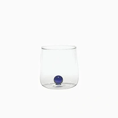 Afbeelding van Zafferano borosilicaatglas, handgemaakt, Bilia bol blauw, inhoud 44 cl, diameter 88 mm, 6 stuks