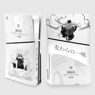 Afbeelding van sticker PS 5 Slim Gear 1, Manga, console en controller, Disc Edition, Skin 1 (1 controller)