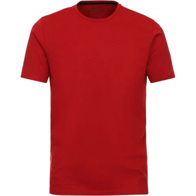 Afbeelding van Redmond Casual Regular Fit T Shirt ronde hals rood, Effen