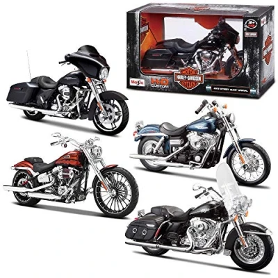 Afbeelding van Maisto Harley Davidson H D Custom motor 1:12 1 exemplaar assorti uitgeleverd