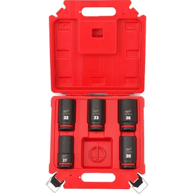 Afbeelding van MILWAUKEE 4932498750 SHOCKWAVE doppenset 3/4&quot; diep 5 delig
