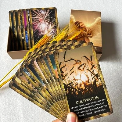 Afbeelding van LIGHTOF JUSTICE Carrière Oracle kaarten deck, geld en leven kaarten, Decks helpen je financiële doelen leven, carrièreambities te bereiken. Tarotliefhebbers