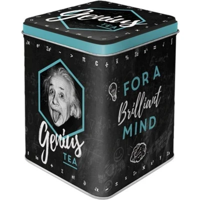 Afbeelding van Nostalgic Art Retro theeblik, Einstein Genius Tea Geschenkidee Voor studenten, bewaren van losse thee en theezakjes, Vintage design, 100 g