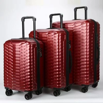 Afbeelding van Senella Luxe kofferset 3 delige Reiskoffer met wielen ABS Hardcase TSA slot design Rood