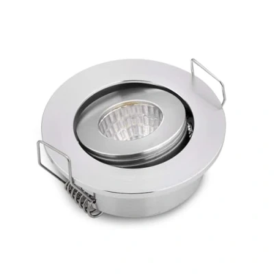 Afbeelding van JOYINLED 1 stuk niet dimbaar kleine 3 W LED inbouwlamp verstelbare COB minilampen, gatgrootte 40 45 mm, 3000 K zilverkleurig