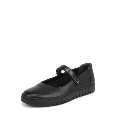Afbeelding van Vionic MARY Janes Uptown Ballerina&#039;s met enkelbandjes, Dames, Maat: 39, Black leather Leer