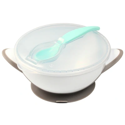 Afbeelding van Babyono Kom Met Zuignap Grijs (incl Lepel)