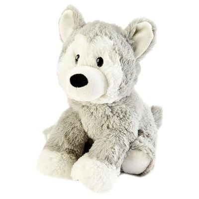 Afbeelding van Warmies Knuffel Husky Magnetron Tarwezak Geurend met Franse Lavendel, Warm of Koud Knuffeldier voor Ontspanning en Warme Verlichting, Verzwaarde