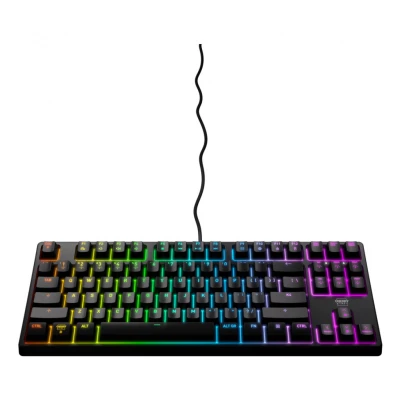 Afbeelding van CHERRY XTRFY K4V2 TKL, Bedraad Gaming Toetsenbord Zonder Numeriek Toetsenblok, Franse Indeling (AZERTY), RGB Verlichting, MX2A RED Schakelaars, Zwart