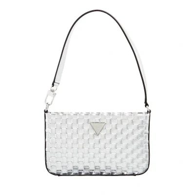 Afbeelding van Guess Twiller MINI TOP ZIP Handtas, Dames, Maat: One Size, Silver