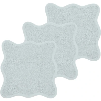 Afbeelding van Meyco Baby Wavy Monddoekjes 3 Stuks 30 x cm Badstof Grey Blue