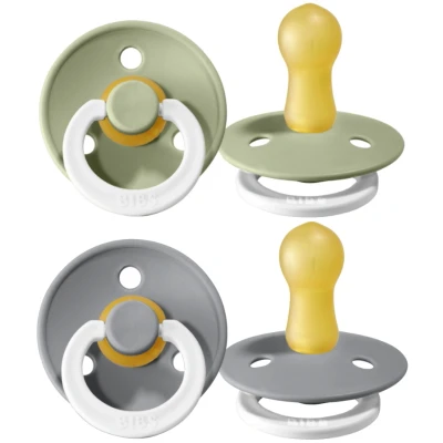 Afbeelding van Bibs Sage/Cloud Glow in the Dark 6 18 mnd 2 Stuks Fopspeen 120267