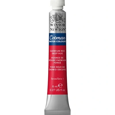 Afbeelding van Winsor &amp; Newton 8840084 Cotman aquarelverf Studio waterverf, levendige hoogwaardige kleuren met zeer goede verwerkingseigenschappen 8 ml tube Cadmium Red Deep Hue