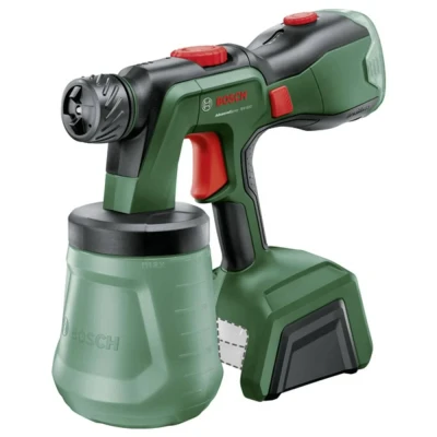 Afbeelding van Bosch accuverfspuit AdvancedSpray 18V 500 (voor dispersie /latexverf, vernis en lak; 3 m²/min; 2 x beker van 1200 ml; 4Ah accu oplader)