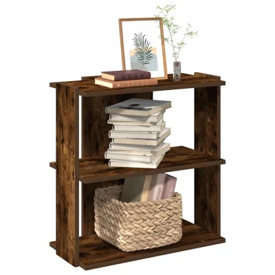 Afbeelding van vidaXL Boekenkast 3 laags 60x30x60 cm bewerkt hout gerookt eikenkleur