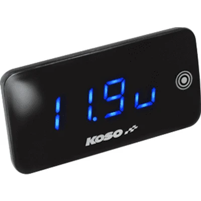 Afbeelding van Temperatuurmeter + voltmeter Koso Slim Line New Generation blauw