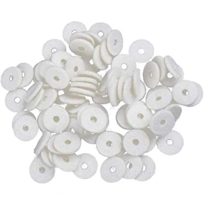 Afbeelding van Voorspoor Papier Ponsen Shims Vilt Balans Wasmachines voor Piano Sleutels Beige 90pcs