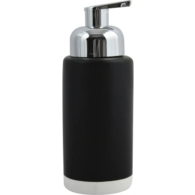 Afbeelding van MSV Zeeppompjedispenser Enzo keramiek zwartzilver 18 cm