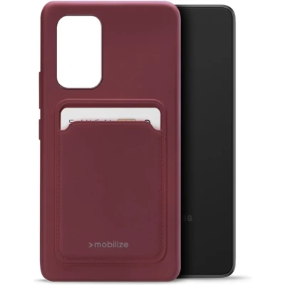 Afbeelding van Mobilize Rubber Gelly Card Case Samsung Galaxy A53 5G Matt Bordeaux