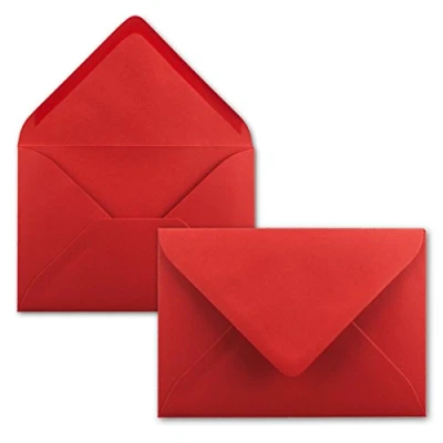 Afbeelding van Neuser Kleurvrije C6 Enveloppen, 162 x 114 mm, zelfklevend 100 Umschläge 29 Rot