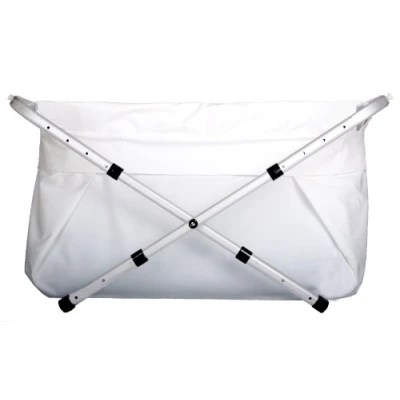 Afbeelding van BiBaBad kinderbad en vouwbad voor kinderen kinderbadje met frame de douche wit 60 80 cm