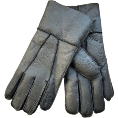 Afbeelding van Leren handschoenen heren Lammy winter Wol Winddicht en waterafstotend Zwart Maat L