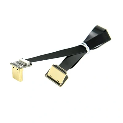Afbeelding van Cablecc CYFPV Dual 90 Graden Down Hoekige HDMI Type A Mannelijke naar HDTV FPC Platte Kabel 50 cm voor FPV Multicopter Luchtfotografie