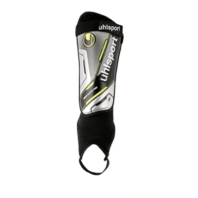 Afbeelding van uhlsport Tibia Plate Pro Scheenbeschermers voor kinderen en volwassenen, licht design met beschermende harde schaal enkelbescherming, uniseks, dames heren, maat XS