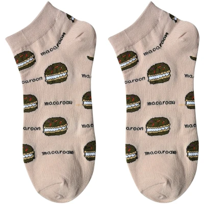 Afbeelding van Clayre &amp; Eef Grappige Sokken one size Beige Polyester Macarons
